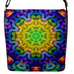 Psychedelic Abstract Flap Closure Messenger Bag (small)