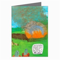 Atlantean Super Jet Crash 11,000 B C  Greeting Card (8 Pack) by creationtruth