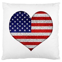 Grunge Heart Shape G8 Flags Large Cushion Case (two Sided)  by dflcprints