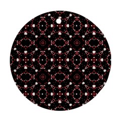 Futuristic Dark Pattern Round Ornament (two Sides) by dflcprints