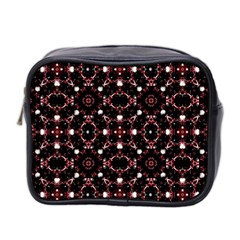 Futuristic Dark Pattern Mini Travel Toiletry Bag (two Sides) by dflcprints