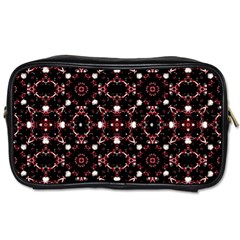 Futuristic Dark Pattern Travel Toiletry Bag (two Sides) by dflcprints