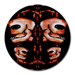 Skull Motif Ornament 8  Mouse Pad (round) by dflcprints