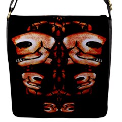 Skull Motif Ornament Flap Closure Messenger Bag (small) by dflcprints