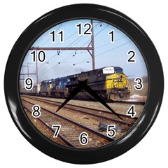 The Circus Train Wall Clock (black) by railroadartandhistory