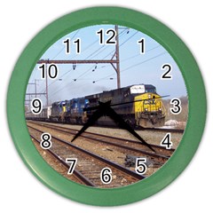 The Circus Train Wall Clock (color) by railroadartandhistory