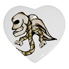 Angel Skull Heart Ornament (two Sides) by dflcprints