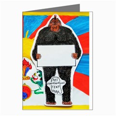 2 Yeti, 1 Text On Tibetan Flag, Greeting Card (8 Pack) by creationtruth