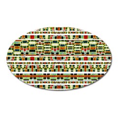 Aztec Grunge Pattern Magnet (oval) by dflcprints