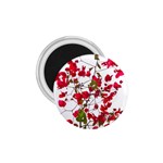 Red Petals 1.75  Button Magnet Front