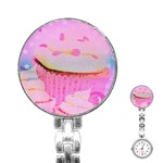 Cupcakes Covered In Sparkly Sugar Stainless Steel Nurses Watch Front