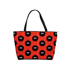 Red Cute Dazzled Bug Pattern Large Shoulder Bag by CreaturesStore