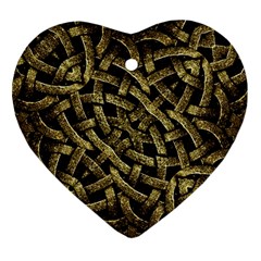 Ancient Arabesque Stone Ornament Heart Ornament by dflcprints