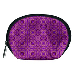 Purple Moroccan Pattern Accessories Pouch (medium)