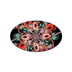 Luxury Ornate Artwork Sticker (oval) by dflcprints