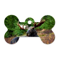 Majestic Moose Dog Tag Bone (two Sided) by StuffOrSomething