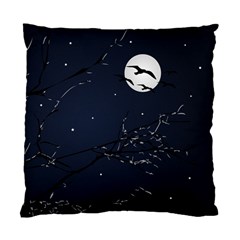 Night Birds And Full Moon Cushion Case (two Sided)  by dflcprints