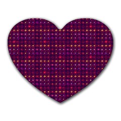 Funky Retro Pattern Mouse Pad (heart) by SaraThePixelPixie