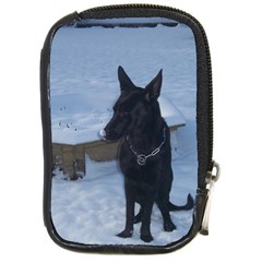 Snowy Gsd Compact Camera Leather Case by StuffOrSomething
