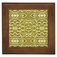 Gold Plated Ornament Framed Ceramic Tile by dflcprints