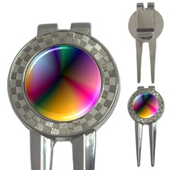 Prism Rainbow Golf Pitchfork & Ball Marker by StuffOrSomething