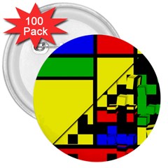 Moderne 3  Button (100 Pack) by Siebenhuehner