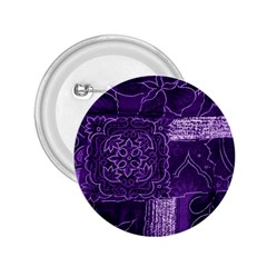 Pretty Purple Patchwork 2 25  Button by FunWithFibro