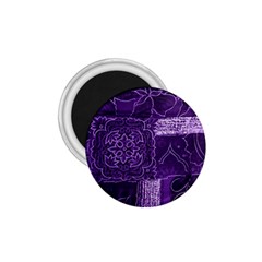 Pretty Purple Patchwork 1 75  Button Magnet by FunWithFibro