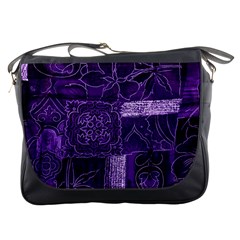 Pretty Purple Patchwork Messenger Bag by FunWithFibro