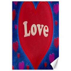 Love Theme Concept  Illustration Motif  Canvas 12  X 18  (unframed) by dflcprints