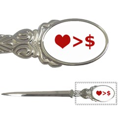 Love Is More Than Money Letter Opener by dflcprints