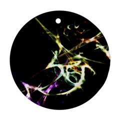 Futuristic Abstract Dance Shapes Artwork Round Ornament by dflcprints