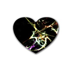 Futuristic Abstract Dance Shapes Artwork Drink Coasters 4 Pack (heart)  by dflcprints