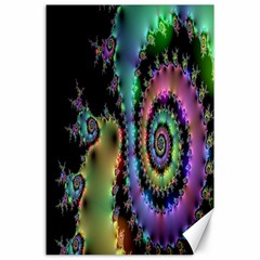 Satin Rainbow, Spiral Curves Through The Cosmos Canvas 24  X 36  (unframed) by DianeClancy