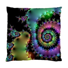 Satin Rainbow, Spiral Curves Through The Cosmos Cushion Case (two Sided)  by DianeClancy