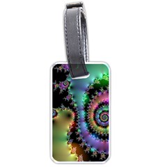 Satin Rainbow, Spiral Curves Through The Cosmos Luggage Tag (two Sides) by DianeClancy