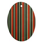 Festive Stripe Oval Ornament