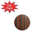 Festive Stripe 1  Mini Button Magnet (100 pack)