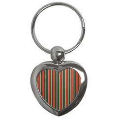 Festive Stripe Key Chain (heart) by Colorfulart23