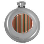 Festive Stripe Hip Flask (Round)