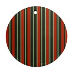 Festive Stripe Round Ornament (Two Sides)