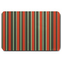 Festive Stripe Large Door Mat by Colorfulart23