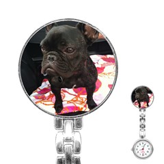 French Bulldog Sitting Stainless Steel Nurses Watch by StuffOrSomething