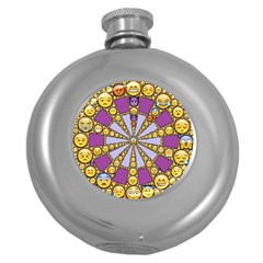 Circle Of Emotions Hip Flask (round) by FunWithFibro