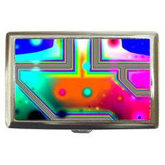 Crossroads Of Awakening, Abstract Rainbow Doorway  Cigarette Money Case by DianeClancy