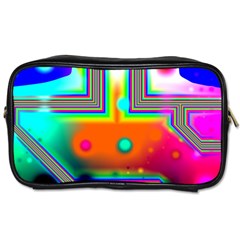 Crossroads Of Awakening, Abstract Rainbow Doorway  Travel Toiletry Bag (two Sides) by DianeClancy