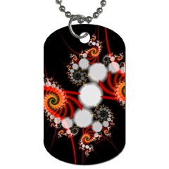 Mysterious Dance In Orange, Gold, White In Joy Dog Tag (one Sided) by DianeClancy