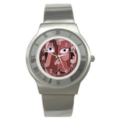 Abstract God Lilac Stainless Steel Watch (slim) by AlfredFoxArt