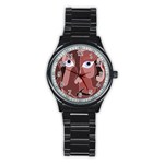 Abstract God Lilac Sport Metal Watch (Black)