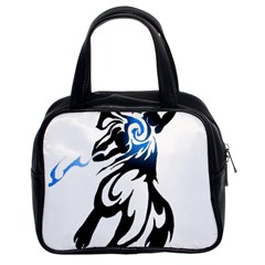 Alpha Dog Classic Handbag (two Sides) by Viewtifuldrew